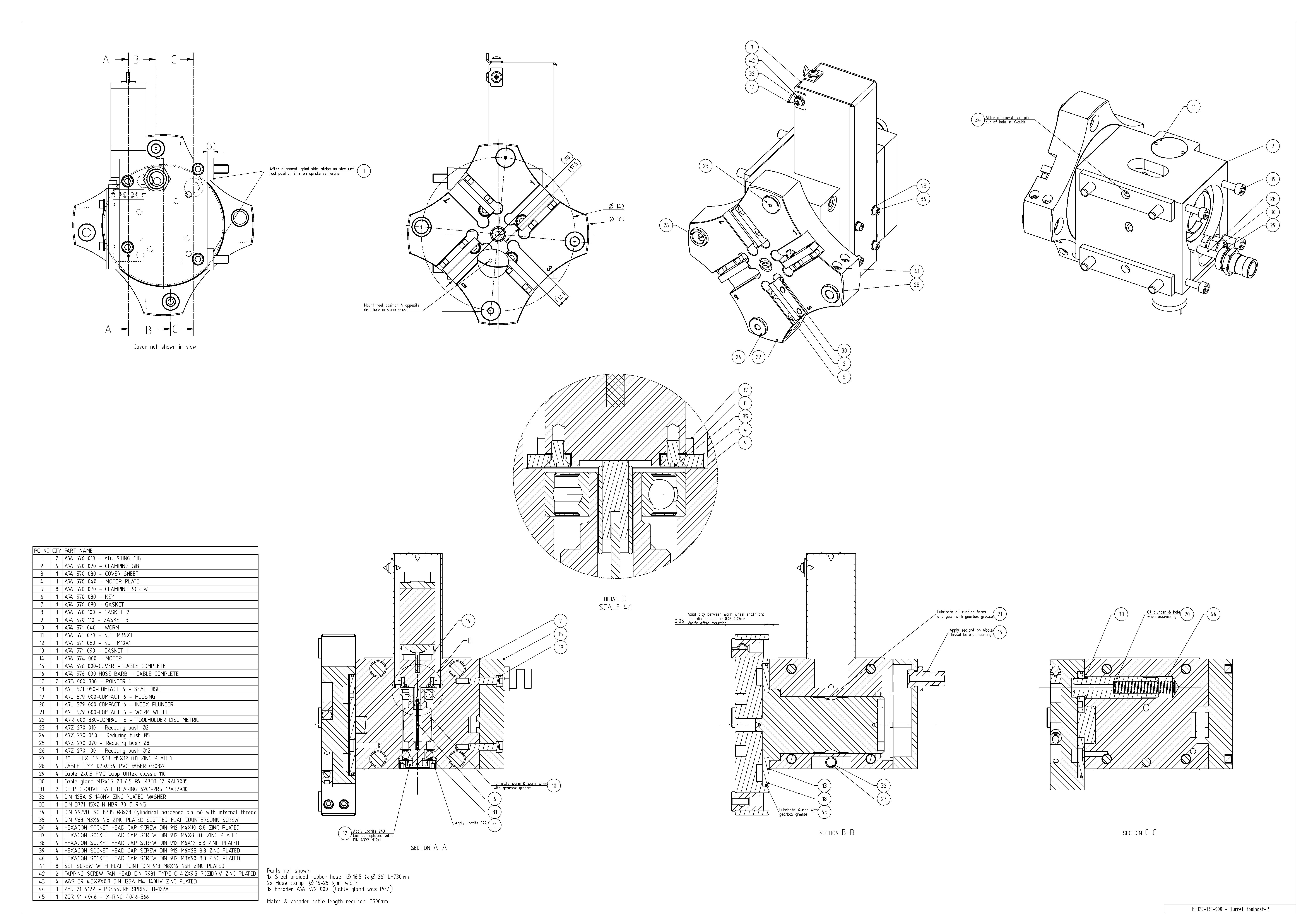 Emco Turn 120 Turret assembly