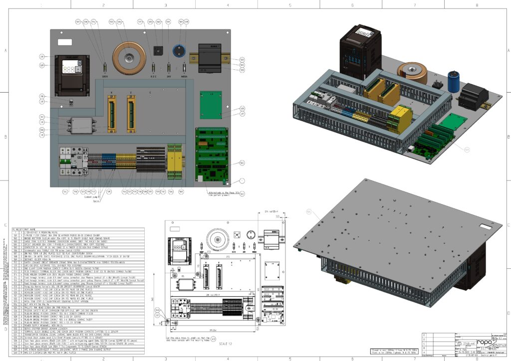 Emco Turn 120 Retrofit Electrical panel assembly drawing