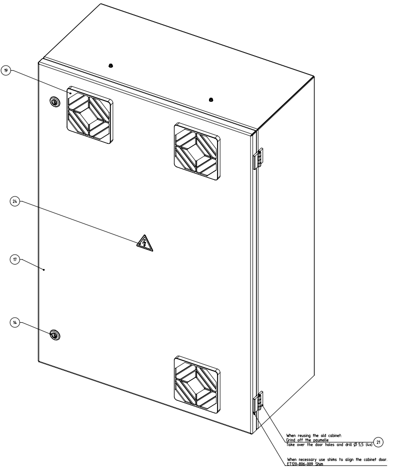 DM1007-806-000 Electrical cabinet door new fan Ropa